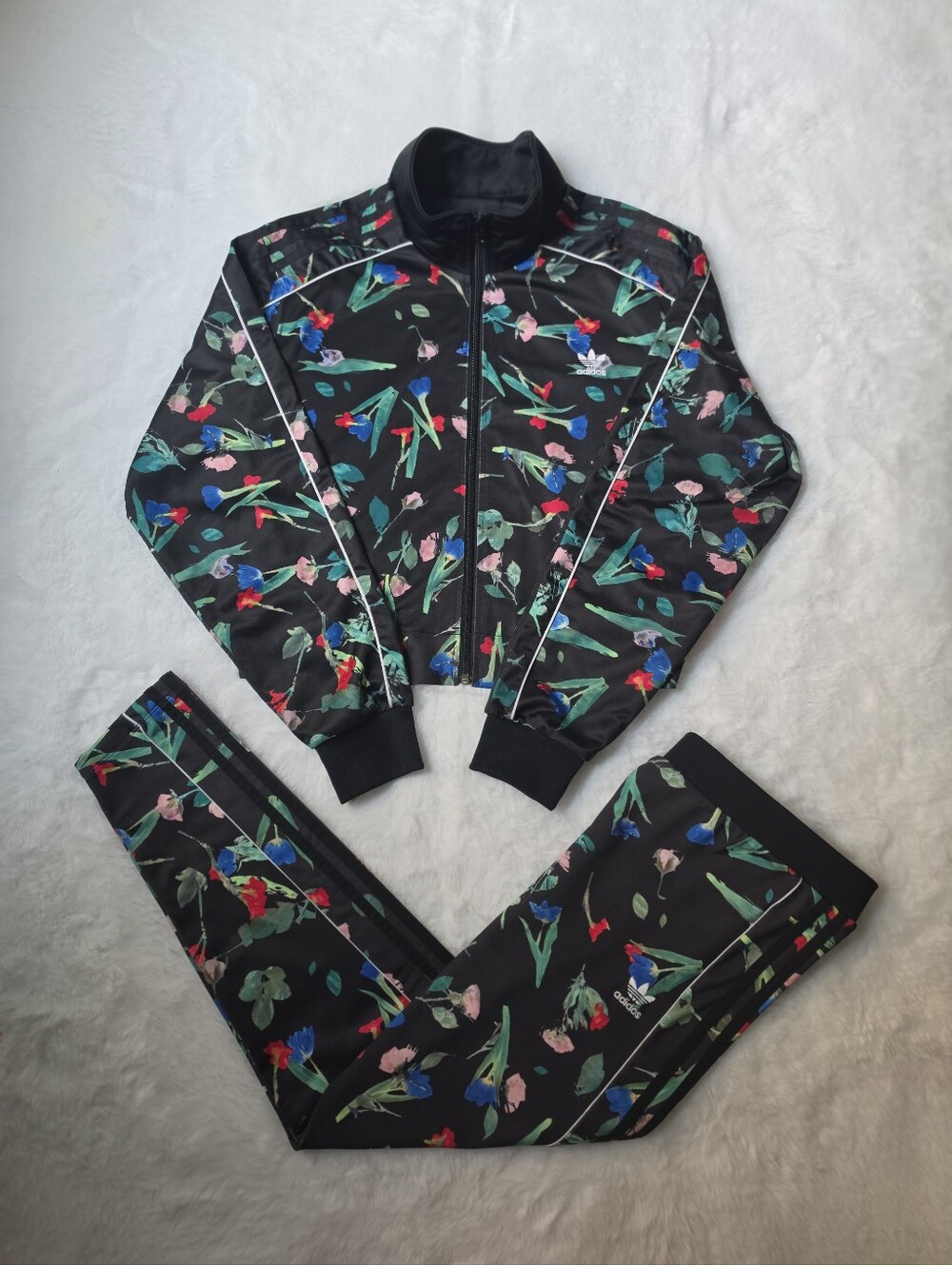 Adidas Originals Bellista All-Over Print Jacket & Leggings | Black, XL